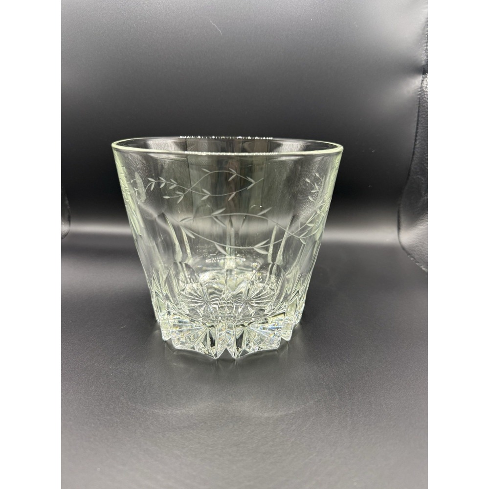 Vintage Princess House Crystal Ice Bucket- Heavy Etched Glass No Tongs